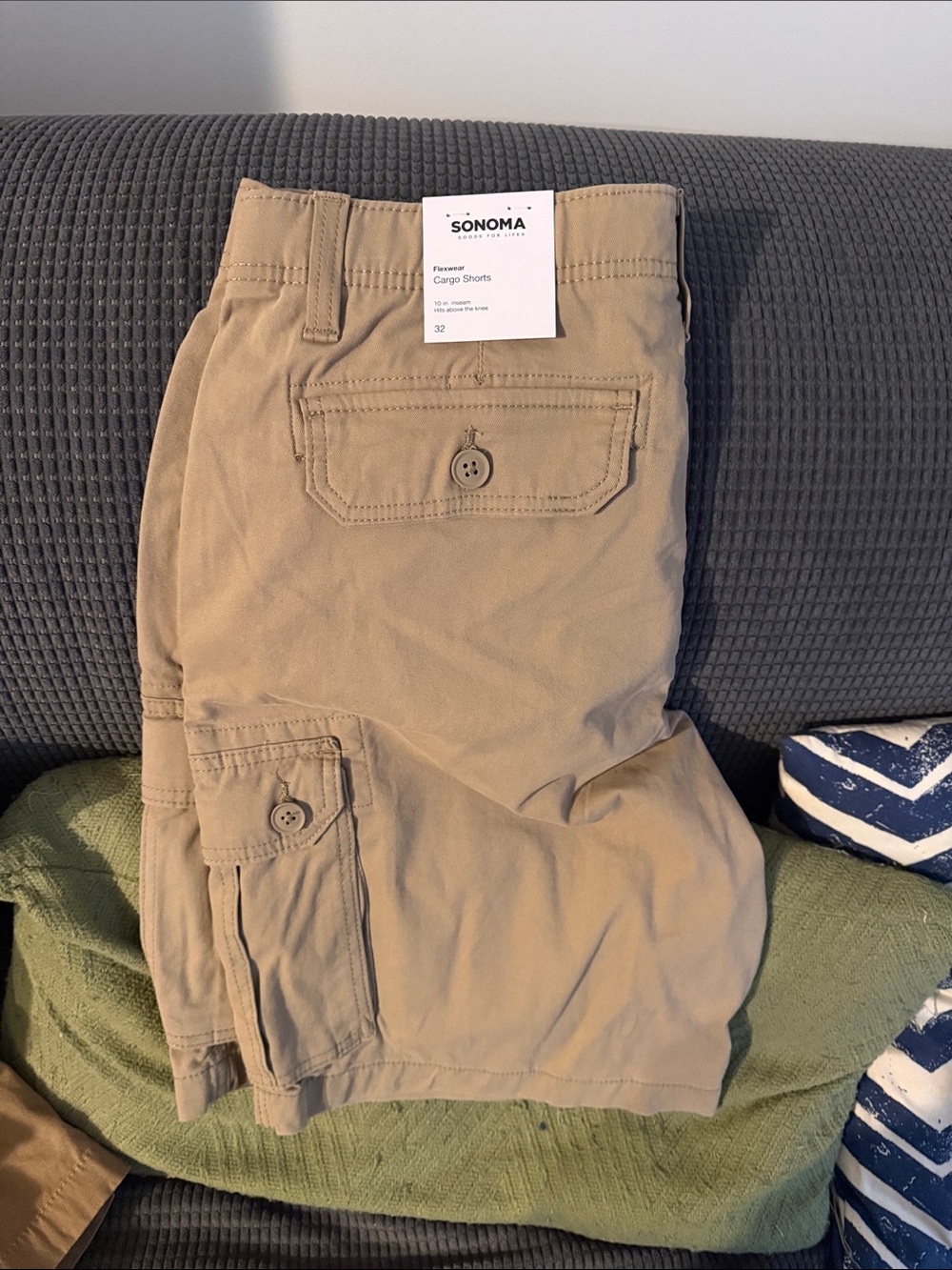 Sonoma Men's Khaki Cargo Shorts